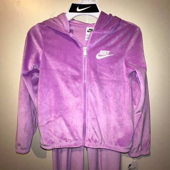 Girl's Nike Hoodie and Legging Tracksuit Jogger Set 6 Rush Fuchsia NWT - Picture 2 of 5